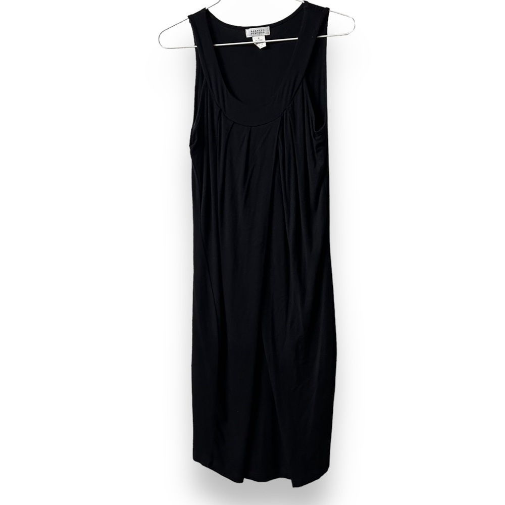 Barney’s New York black sheath dress with ruching sleeveless size Medium